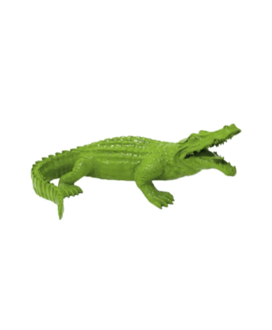 Resine Sculpture Crocodile 130CM Vert Pomme LYZAN - S&C