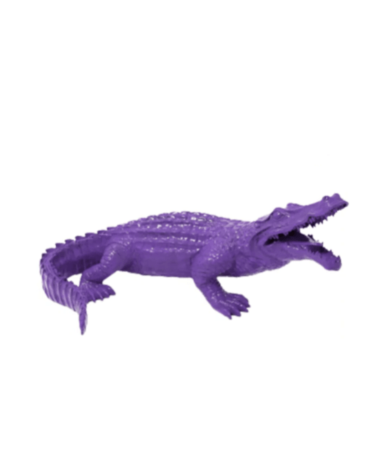Resine Sculpture Crocodile 130CM Violet AELIUS - S&C