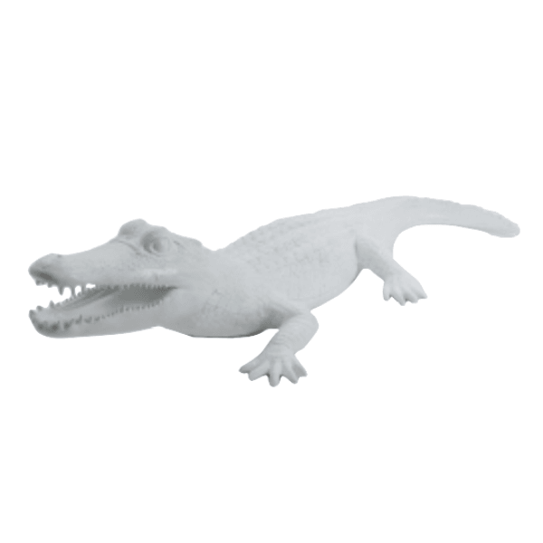 Resine Sculpture Crocodile 215CM Blanc LONDA - S&C