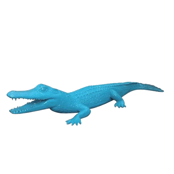 Resine Sculpture Crocodile 215CM Bleu Ciel LIRIO - S&C