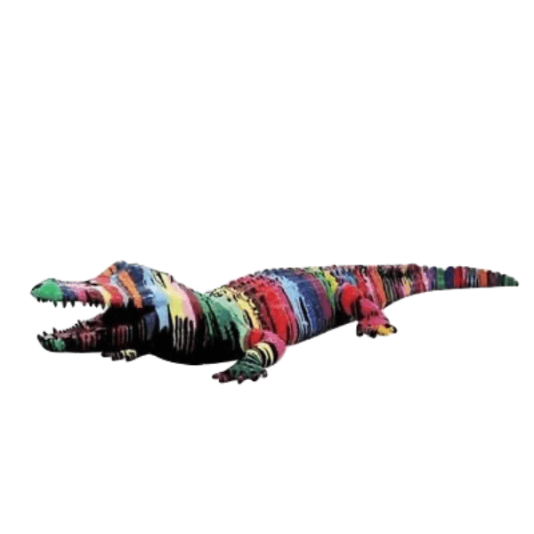 Resine Sculpture Crocodile 215CM Multi Couleur JARVAN - S&C