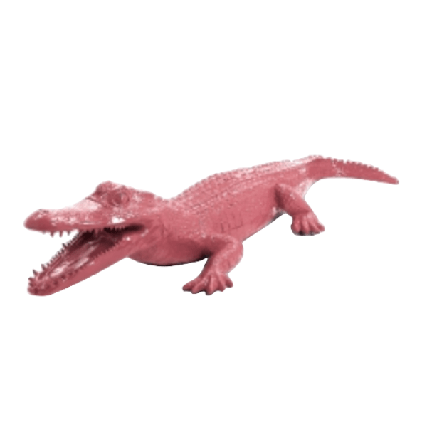 Resine Sculpture Crocodile 215CM Rose Clair ELDAN - S&C