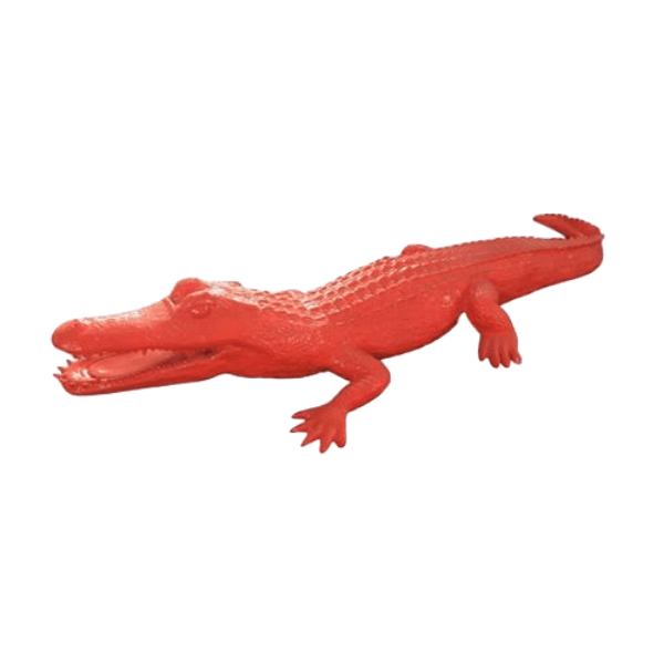 Resine Sculpture Crocodile 215CM Rouge ELDOR - S&C