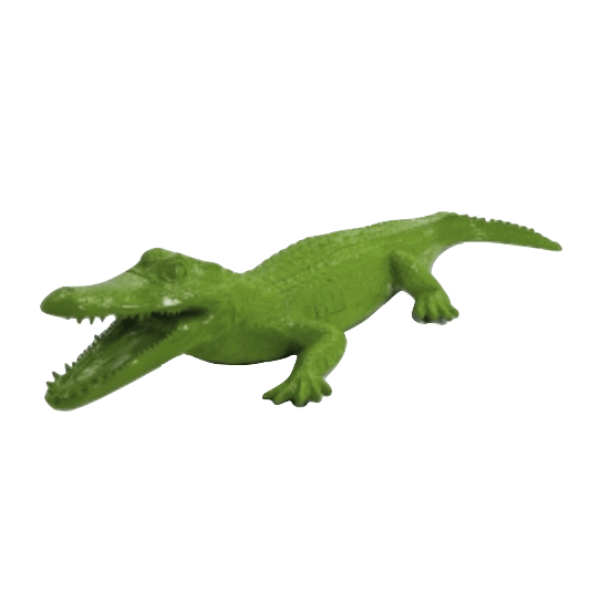 Resine Sculpture Crocodile 215CM Vert Pomme ZILVER - S&C