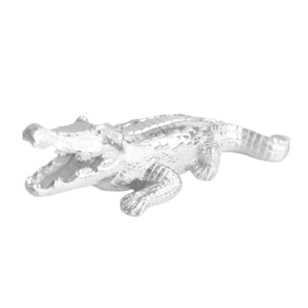 Resine Sculpture Crocodile 30CM Blanc MATTEO - S&C