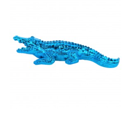 Resine Sculpture Crocodile 30CM Bleu JALEN - S&C
