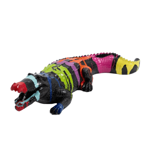 Resine Sculpture Crocodile 40CM Multi Couleur JORNE - S&C