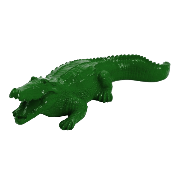 Resine Sculpture Crocodile 40cm Vert ELOVAN - S&C
