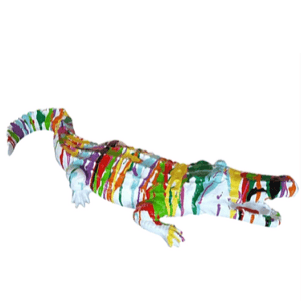 Resine Sculpture Crocodile 70CM Multicolore ALVINE - S&C