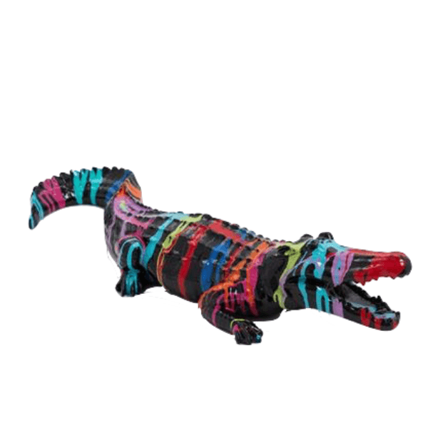 Resine Sculpture Crocodile 70CM Multicolore DIONIS - S&C