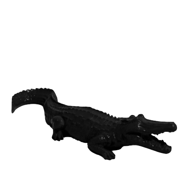 Resine Sculpture Crocodile 70cm Noir PINDAN - S&C