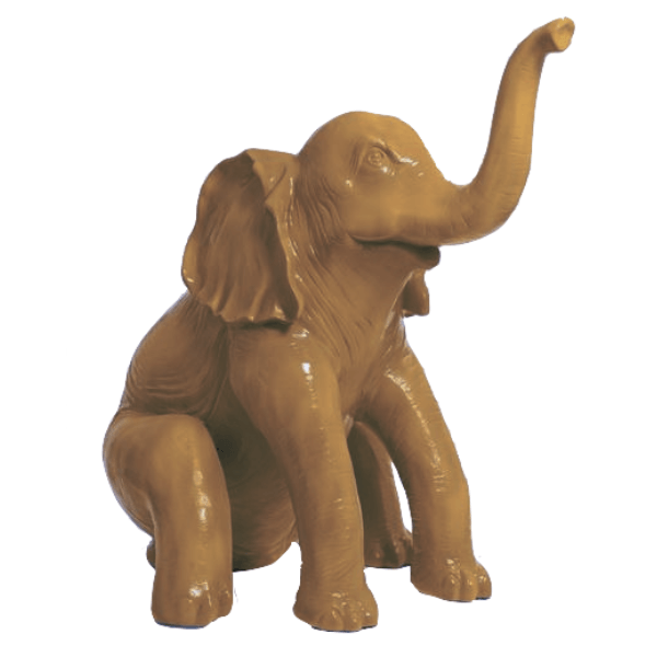 Resine Sculpture Elephant 140CM Marron JODAN - S&C