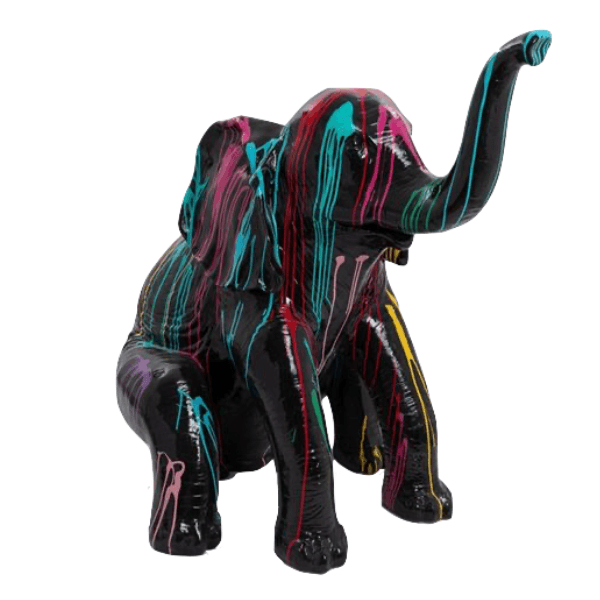 Resine Sculpture Elephant 140CM Multicolore DORAN - S&C
