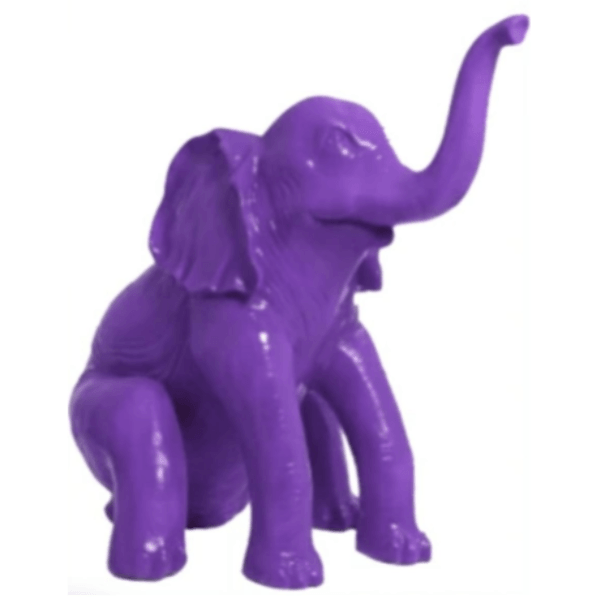 Resine Sculpture Elephant 140cm Violet NOLAN - S&C