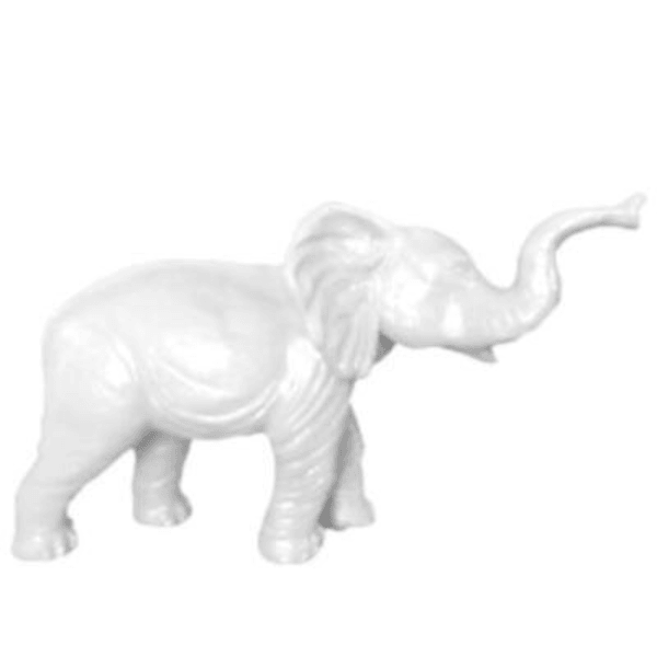 Resine Sculpture Elephant 185CM Blanc MATHEL - S&C
