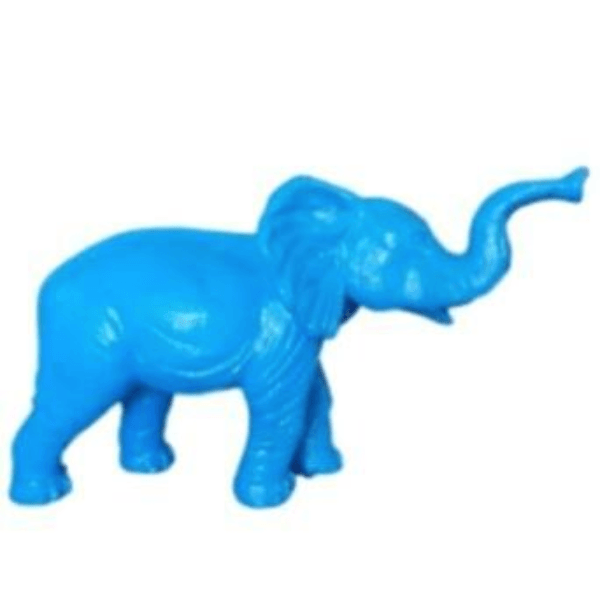 Resine Sculpture Elephant 185 CM Bleu Ciel MAREK - S&C