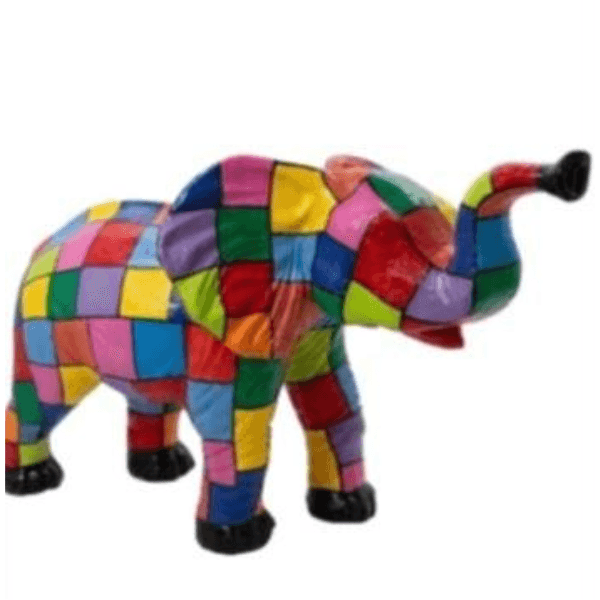 Resine Sculpture Elephant 185CM Multicolore VELTIS - S&C