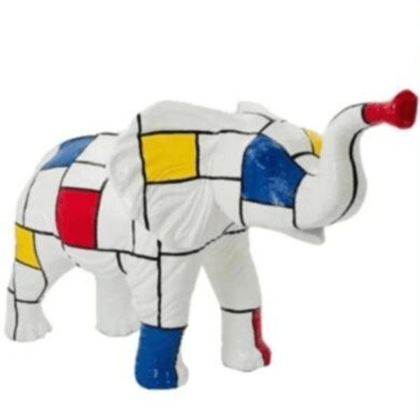 Resine Sculpture Elephant 185CM Multicolore BRISEL - S&C