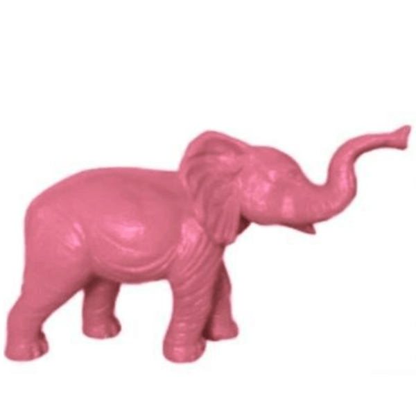 Resine Sculpture Elephant 185cm Rose Clair ALORE - S&C