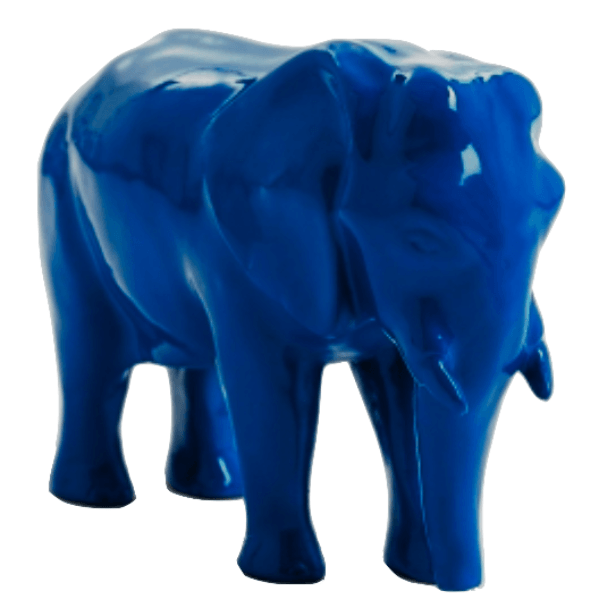 Resine Sculpture Elephant 30cm Bleu Nuit ELDOR - S&C