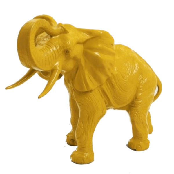 Resine Sculpture Elephant 90CM Jaune VILEN - S&C