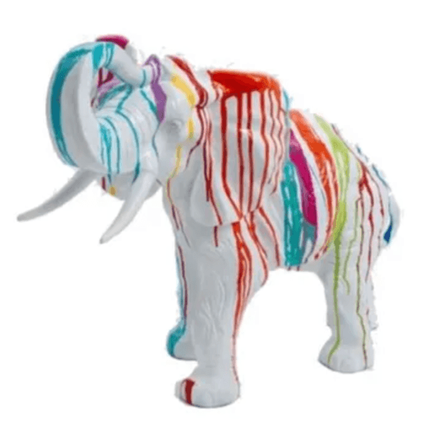 Resine Sculpture Elephant 90CM Multicolore LINO - S&C