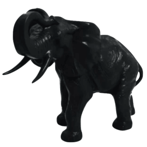 Resine Sculpture Elephant 90cm Noir MATANE - S&C