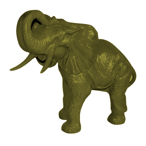 Resine Sculpture Elephant 90cm Vert Kaki MERVIN - S&C