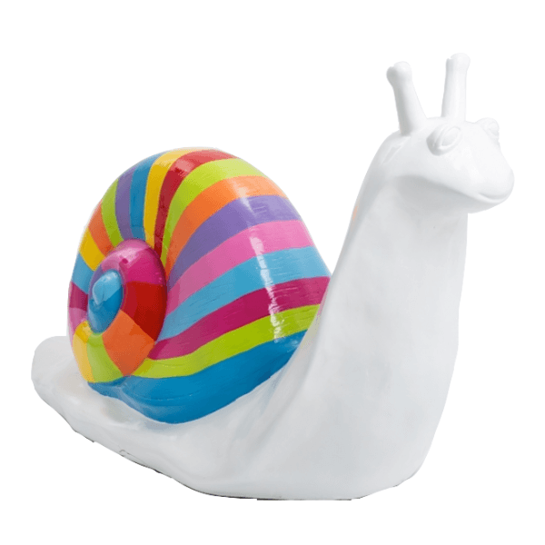Resine Sculpture Escargot 100CM Berlingot Blanc LERMONT - S&C