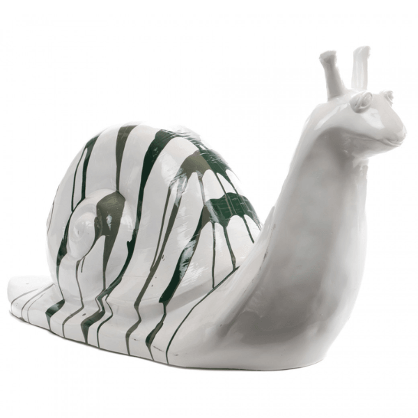 Resine Sculpture Escargot 100CM Coulure Vert JORVAN - S&C