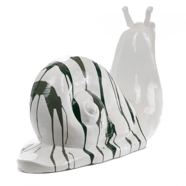 Resine Sculpture Escargot 100CM Coulure Vert JORVAN - S&C