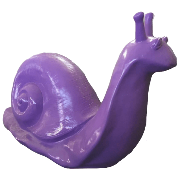 Resine Sculpture Escargot 100 CM Violet KALEN - S&C