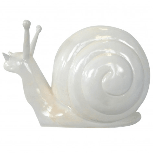 Resine Sculpture Escargot 50cm Blanc MATIS - S&C