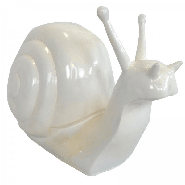 Resine Sculpture Escargot 50cm Blanc MATIS - S&C