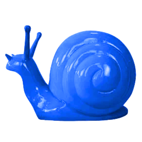 Resine Sculpture Escargot 50cm Bleu Ciel AURELIE - S&C
