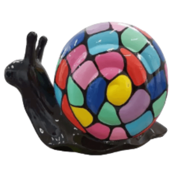 Resine Sculpture Escargot 50cm Multicolore LUMINEL - S&C