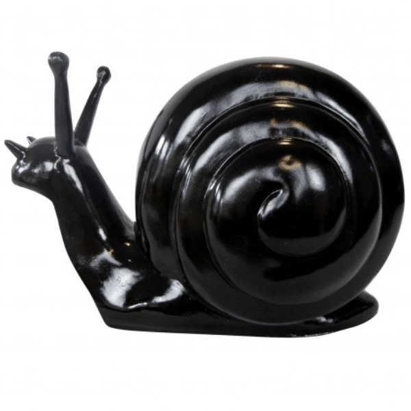 Resine Sculpture Escargot 50CM Noir CYNTHIE - S&C