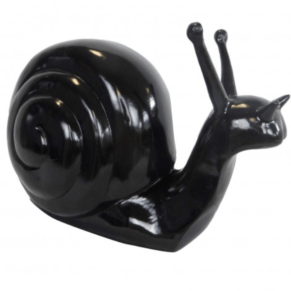 Resine Sculpture Escargot 50CM Noir CYNTHIE - S&C