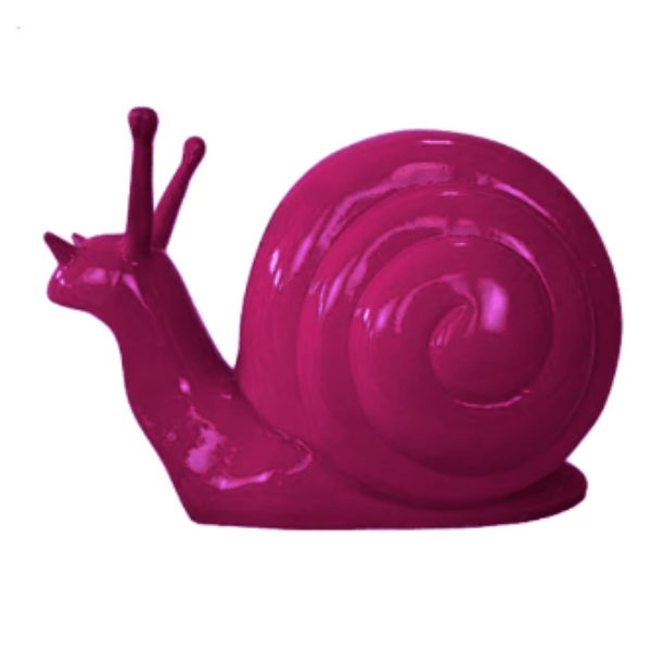 Resine Sculpture Escargot 50CM Rose Fuschia JOTAN - S&C