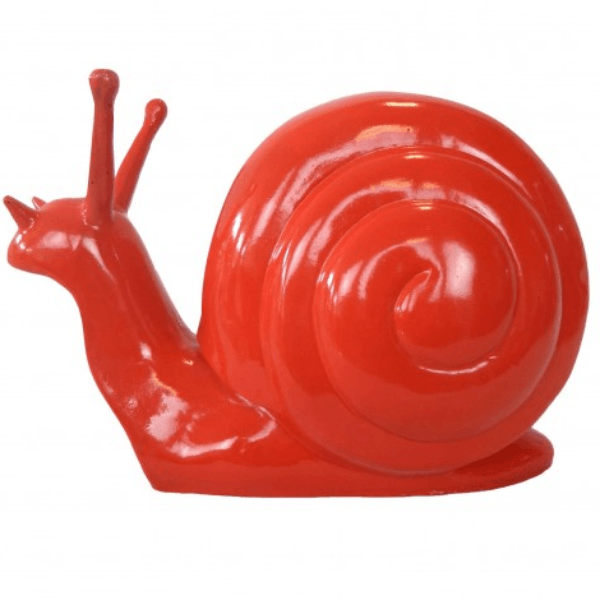 Resine Sculpture Escargot 50CM Rouge AELIN - S&C