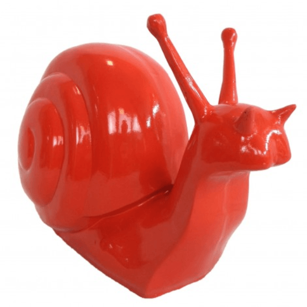 Resine Sculpture Escargot 50CM Rouge AELIN - S&C
