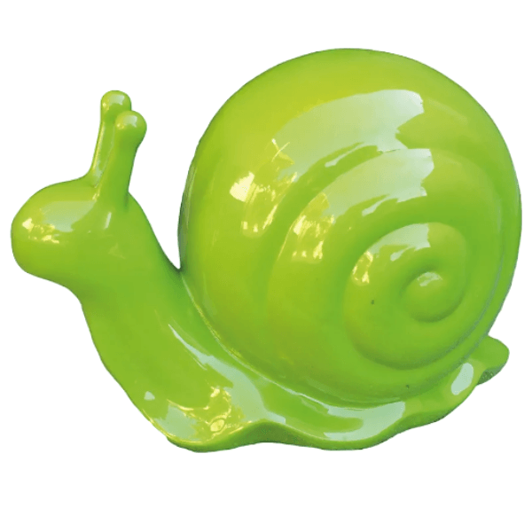 Resine Sculpture Escargot 50CM Vert Pomme ELDAN - S&C
