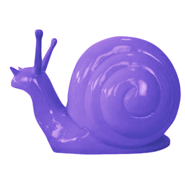 Resine Sculpture Escargot 50CM Violet ELYAN - S&C