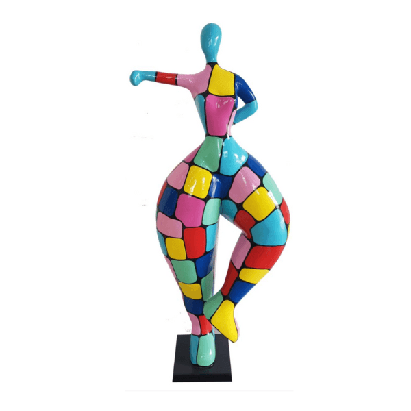 Resine Sculpture Femme Nana 135CM Multicolore VITRINE - S&C