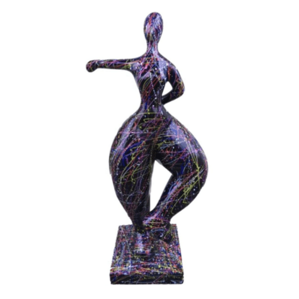 Resine Sculpture Femme Nana 135CM Graffiti Noir ELIOR - S&C