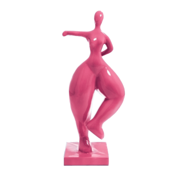 Resine Sculpture Femme Nana 135CM Rose Fuchsia ORENO - S&C