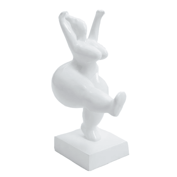Resine Sculpture Femme Nana 55CM Blanc MATHEA - S&C