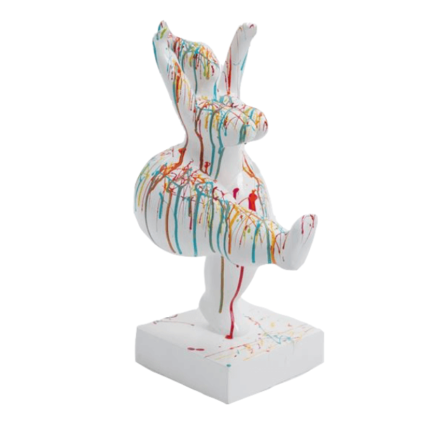 Resine Sculpture Femme Nana 55CM Graffiti Blanc ALZAN - S&C