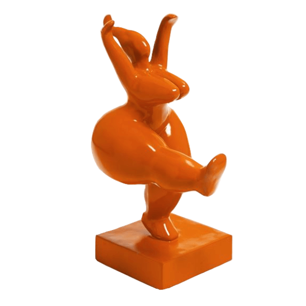 Resine Sculpture Femme Nana 55CM Orange JOLIN - S&C