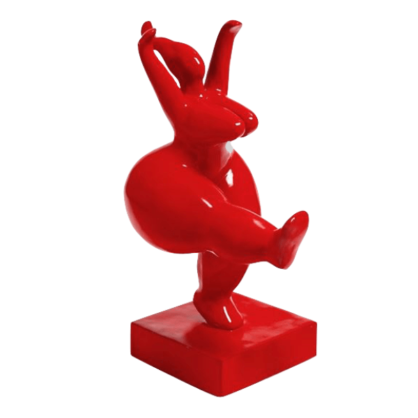 Resine Sculpture Femme Nana 55CM Rouge GILVAN - S&C